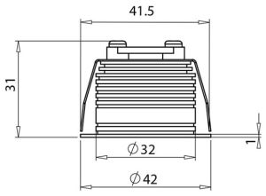 LED module 3,3W 2700K 350mA 42mm IP44 aluminium - Afbeelding 2