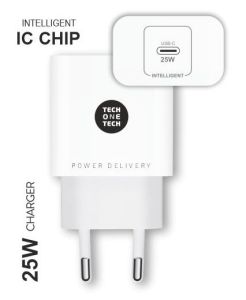 USB-C lader 25w PD wit + Lightning kabel 1m - Afbeelding 2