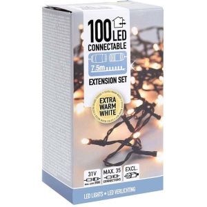 Connectable strengverlichting 100 LEDS 7,5m extra warm wit - Afbeelding 2