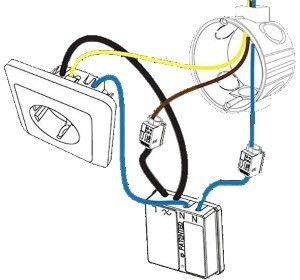 DiO Ontvanger schakelaar module achter stopcontact 3500W - Afbeelding 2