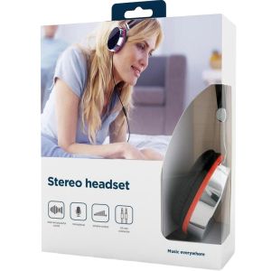 Stereo hoofdtelefoon zwart/rood - Afbeelding 2