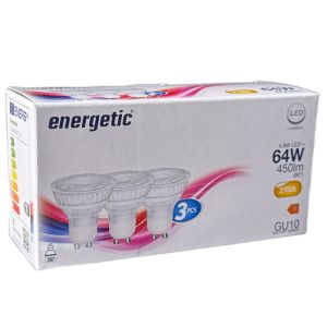Energetic LED spot GU10 4,6-64W 2700K doos a3 GLAS - Afbeelding 2