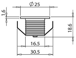 LED module 1W 2700K 350mA 25mm IP44 aluminium - Afbeelding 2