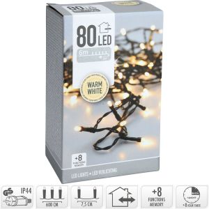 Mini strengverlichting 80 LEDS warm wit + timer - Afbeelding 2
