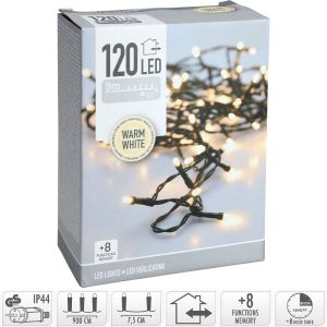 Mini strengverlichting 120 LEDS warm wit + timer - Afbeelding 2