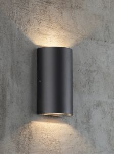 LED Wandlamp Rold halfrond zwart 10,5W 3000K IP54 - Afbeelding 2