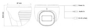 IP Camera dome 4Mpix 12V IR-led 2.8mm - Afbeelding 2
