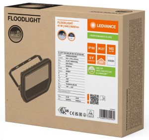 LED Bouwlamp 41W 4000K zwart - Afbeelding 2
