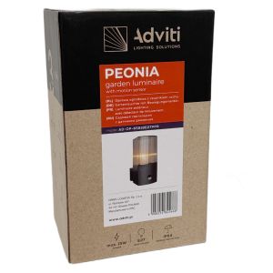 Wandlamp E27 gebogen antraciet IP54 + sensor - Afbeelding 2