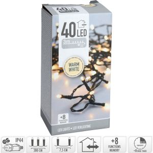 Mini strengverlichting 40 LEDS warm wit + timer - Afbeelding 2