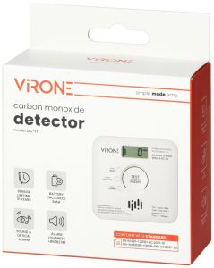 Koolmonoxidemelder op batterij LCD Virone - Afbeelding 2
