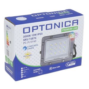 LED Bouwlamp 10W 3000K zwart - premium - Afbeelding 2