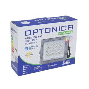 LED Bouwlamp 20W 6000K zwart - premium - Afbeelding 2