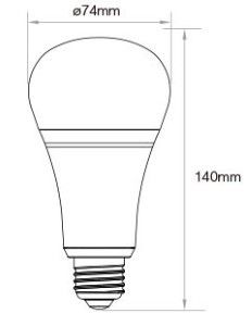 Zigbee RGB-CCT LED E27 GLS 12W - Afbeelding 2