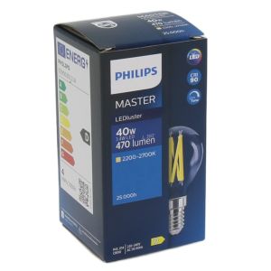 Philips LED kogel E14 3,4-40W filament helder dimtone - Afbeelding 2