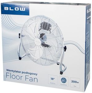 Vloerventilator 45cm 200W chroom - Afbeelding 2