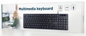 Multimedia Chocolate toetsenbord USB zwart - Afbeelding 2