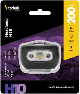 Technik LED hoofdlamp H10 3xAAA 200 lumen - Afbeelding 2