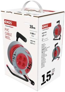 Kabelhaspel H05 3x1qmm 15m grijs/rood - Afbeelding 2