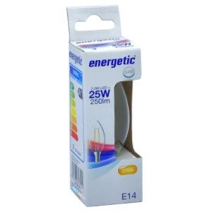 Energetic LED kaars E14 2,1-25W 2700K filament helder - Afbeelding 2