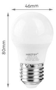 CCT LED E27 Kogel 4W RF 2.4G - Afbeelding 2