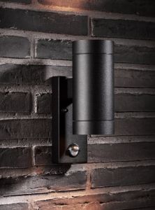 Wandlamp Tin Maxi Double 2x GU10 zwart IP54 + sensor - Afbeelding 2