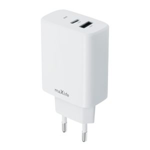 USB + USB-C snellader 20W wit - Afbeelding 2