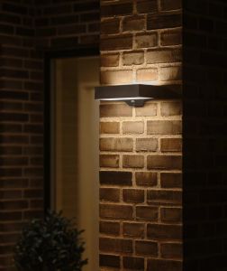 LED Solar wandlamp Monay 5W 3000K zwart IP44 - Afbeelding 2