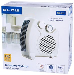Ventilatorkachel thermostaat smal wit 2000W - Afbeelding 2
