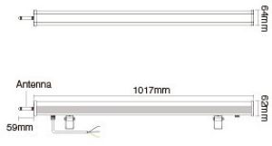 RGB-CCT LED wallwasher IP65 48W 230V 2,4GHz - Afbeelding 2