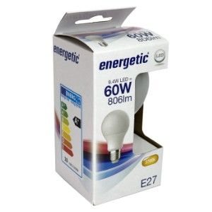 Energetic LED GLS E27 8,6-60W 2700K mat - Afbeelding 2