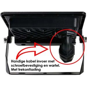 V-TAC LED Bouwlamp 30W 6500K zwart + kabelinvoer - Afbeelding 3