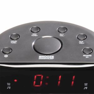 Wekkerradio LED FM zwart dual alarm - Afbeelding 3