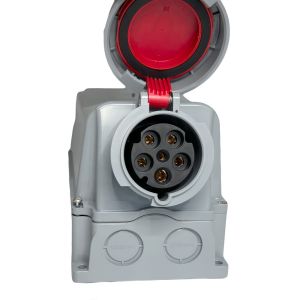 CEE 5P/63A/400V opbouw wcd rood IP-67 - Afbeelding 3