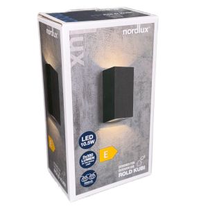 LED Wandlamp Rold plat zwart 10,5W 3000K IP54 - Afbeelding 3