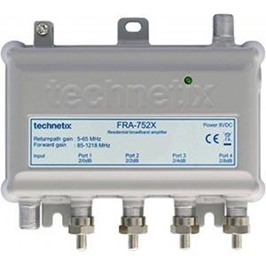 Coax signaal versterker 4-voudig F-connector - Afbeelding 2