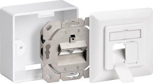 Inbouw - Opbouw unit UTP WCD CAT6 RJ45 dubbel - Afbeelding 3