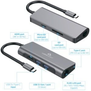 USB-C 5-in-1 multi adapter USB-C dock 5-voudig - Afbeelding 3