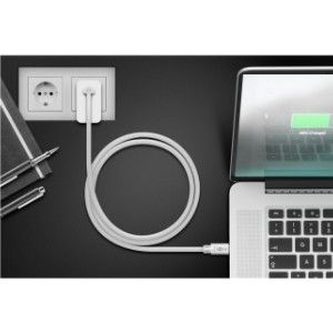 USB-C - USB-C laadkabel 1m wit - Afbeelding 2