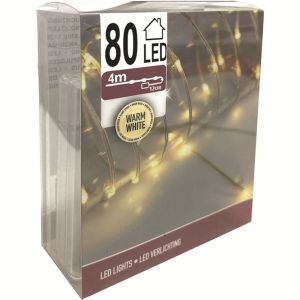 Softwire batterij strengverlichting 80 LEDS warm wit 4m - Afbeelding 3