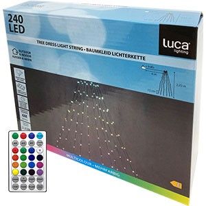 Kerstboom design 16 strengen 240LEDS multicolour - Afbeelding 3