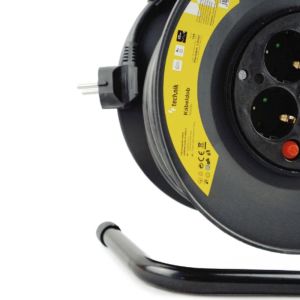 Kabelhaspel H05 3x1,5qmm 25m zwart - Afbeelding 3