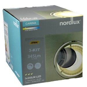 LED inbouwspot Carina vierkant nickel GU10 5W 3-pack dimbaar 2700K - Afbeelding 3