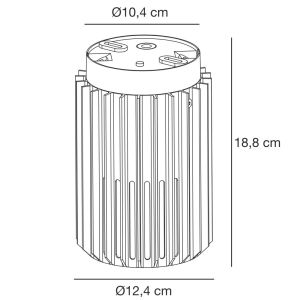 Plafondlamp Aludra E27 zwart IP54 - Afbeelding 3