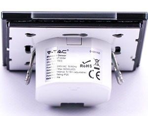 Radar bewegingssensor inbouw wand zwart/glas design - Afbeelding 3