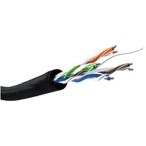 UTP CAT5E 4x2 AWG24 100m zwart massief OUTDOOR - Afbeelding 3