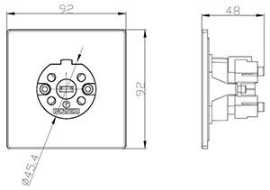 Perilex inbouw stopcontact 16A ABL - Afbeelding 3