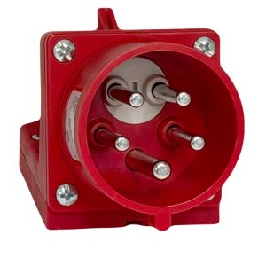 CEE 5P/32A/400V opb wcd rood met pennen en fasewisselaar - Afbeelding 3