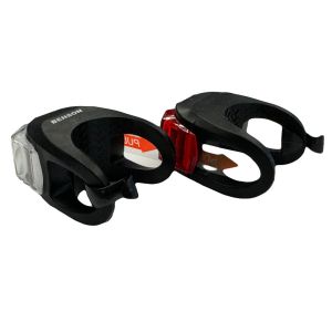 LED fietslampset 2 delig silicone rood/wit - Afbeelding 3