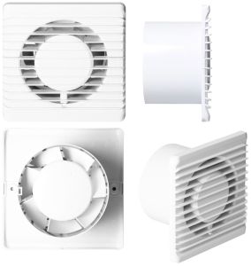 Badkamer - Toilet ventilator wit 100mm + timer en sensor - Afbeelding 3
